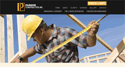 Desktop Screenshot of mlparkerconst.com