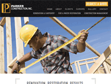 Tablet Screenshot of mlparkerconst.com